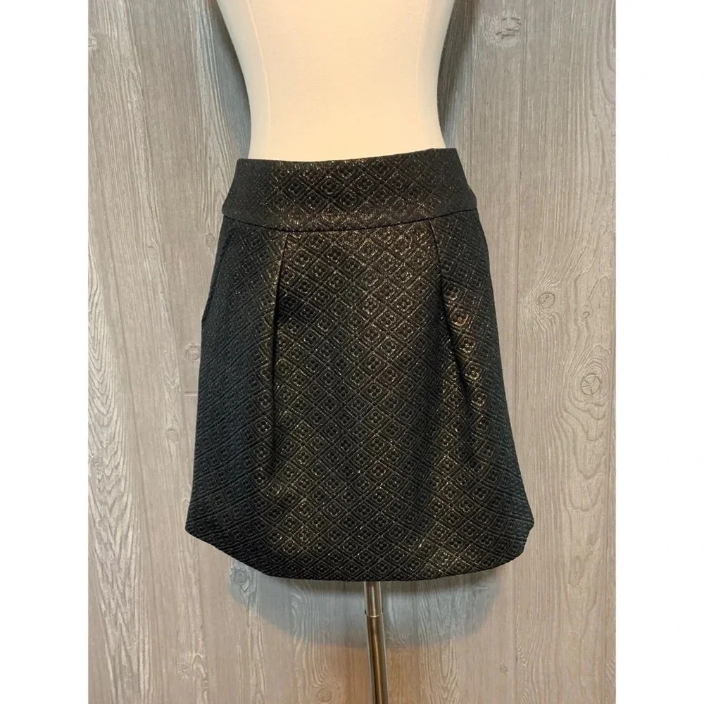 LOFT Metallic Brown Skirt 00 NWT
